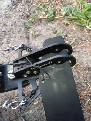 Bending the rudder back into shape using what was available