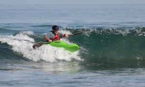 Fun on small reef break waves