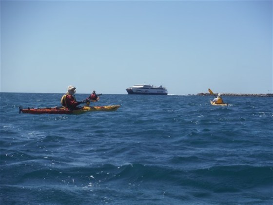 Arriving at the Cape as the ferry departs