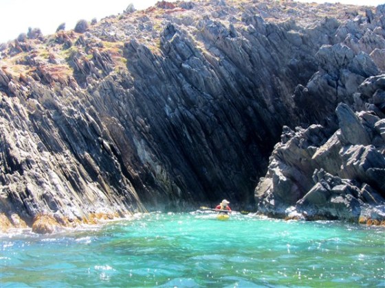 Steve inspects another crevice