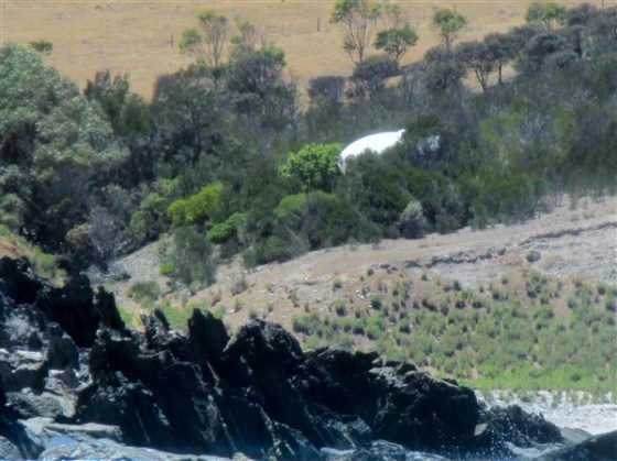 A closer view of the landing spot