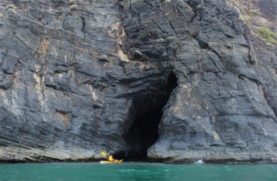 Shaun exploring a small crevice