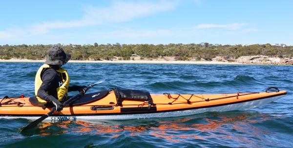 Our campsite on the cliffs with our own beach