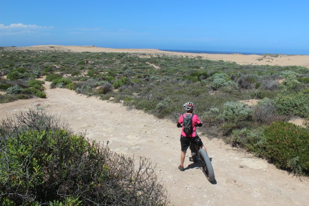 We jumped on the bikes and set off to explore along the coastal dunes