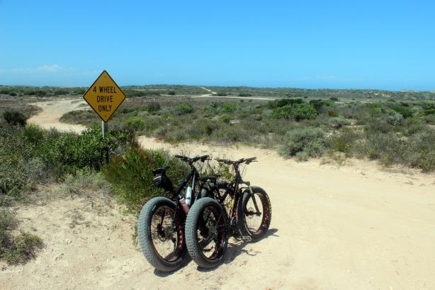 The sign says 4 wheel drive and we had 4 wheels so on we went